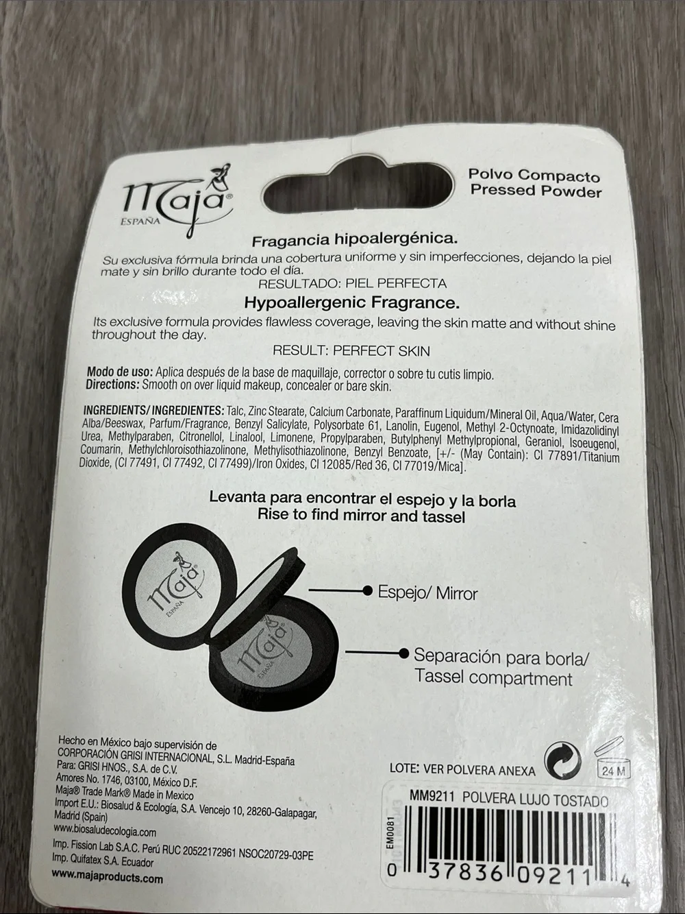 Maja pressed powder lot shade Sevilla and Tostado